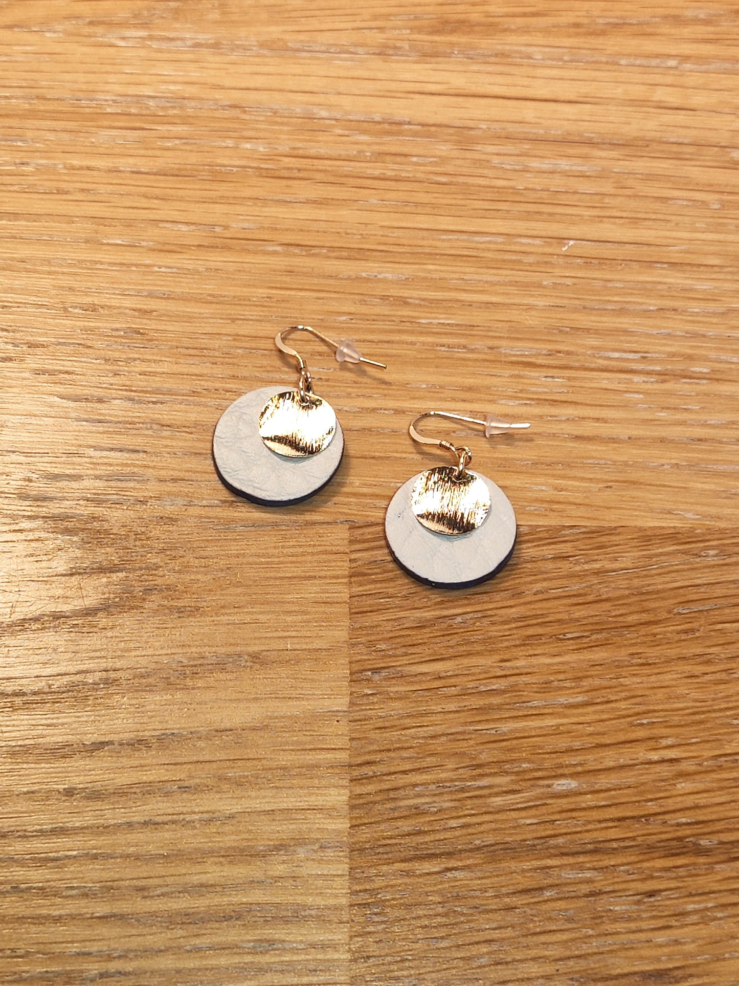 Leather Earrings - Crowned
