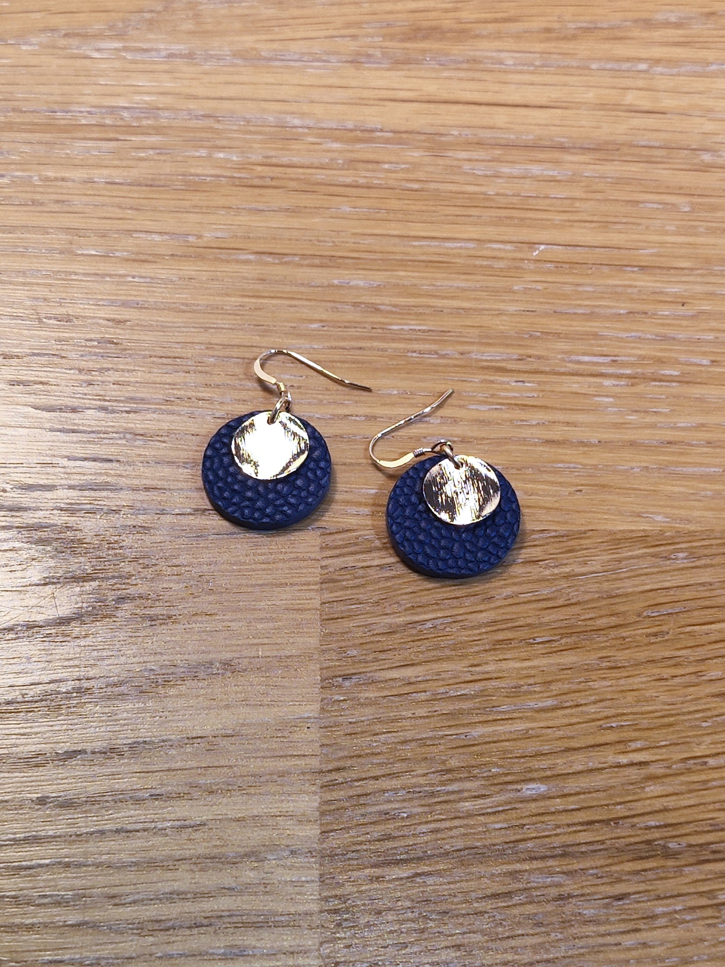 Leather Earrings - Crowned