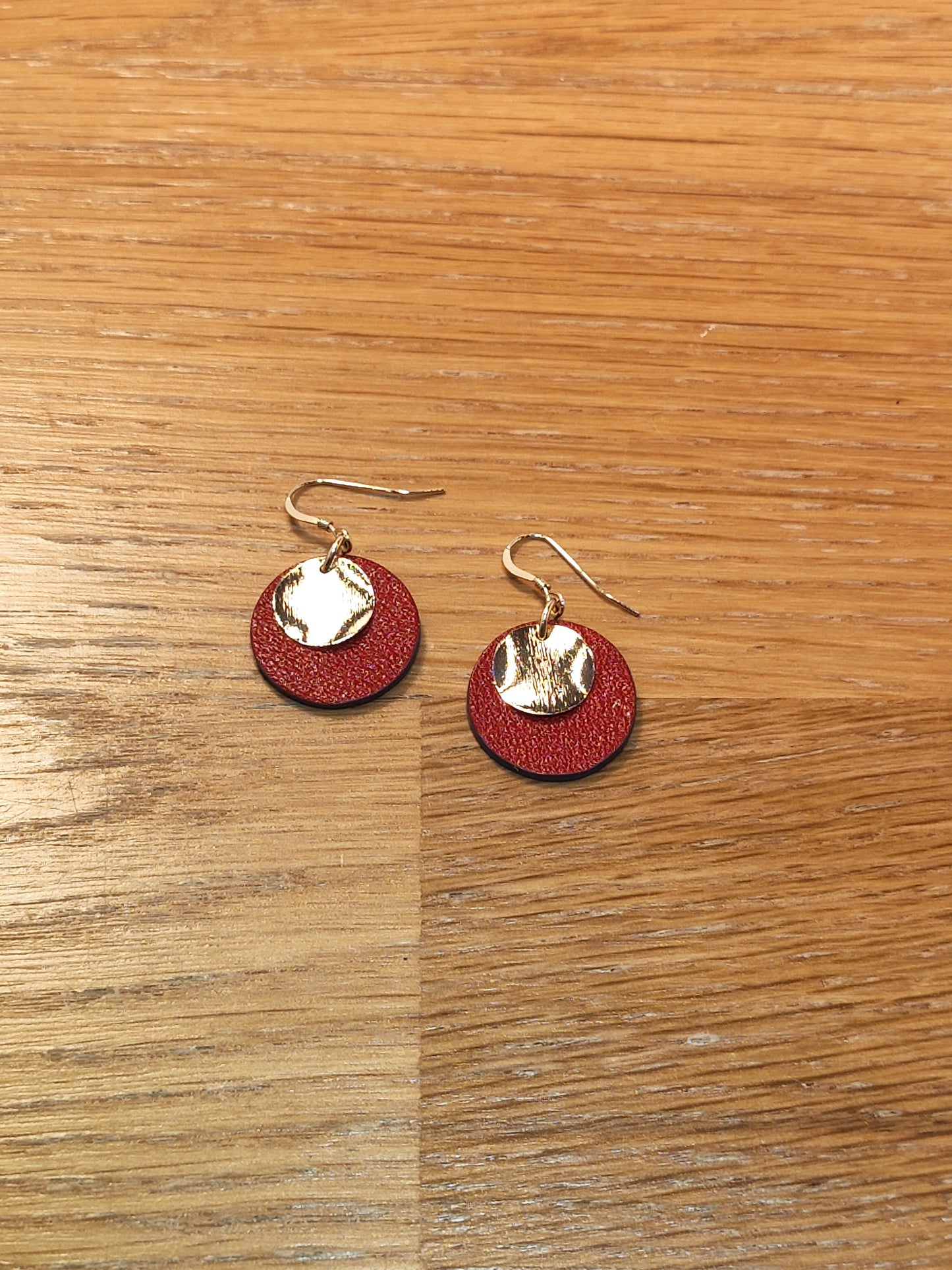 Leather Earrings - Crowned