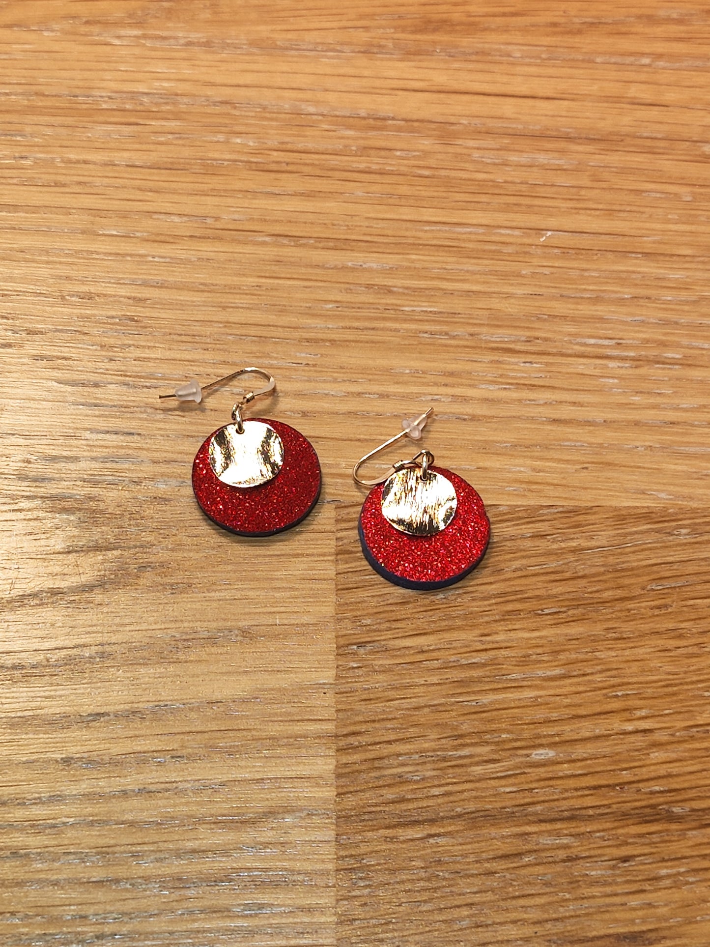Leather Earrings - Crowned