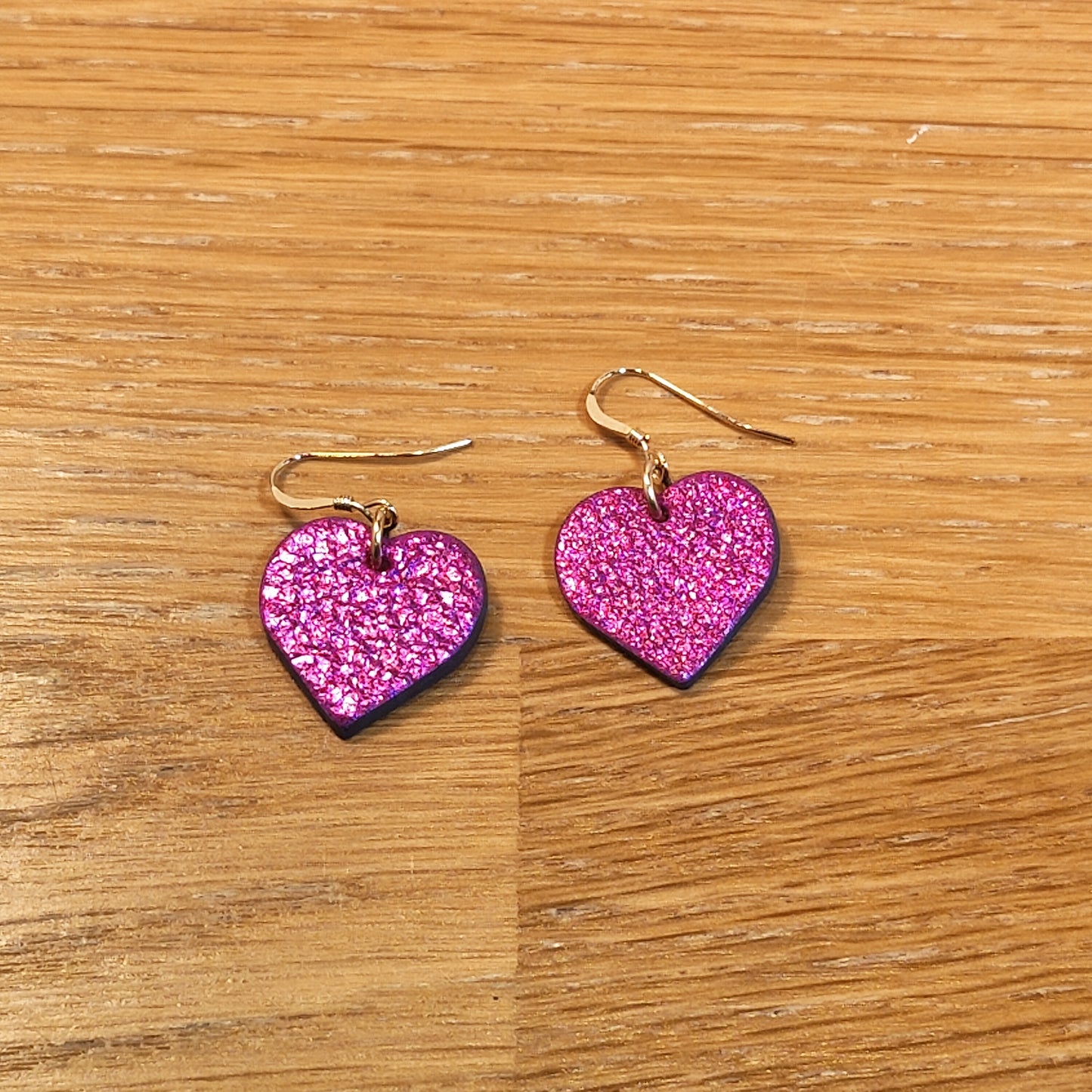 Leather earrings - Heart