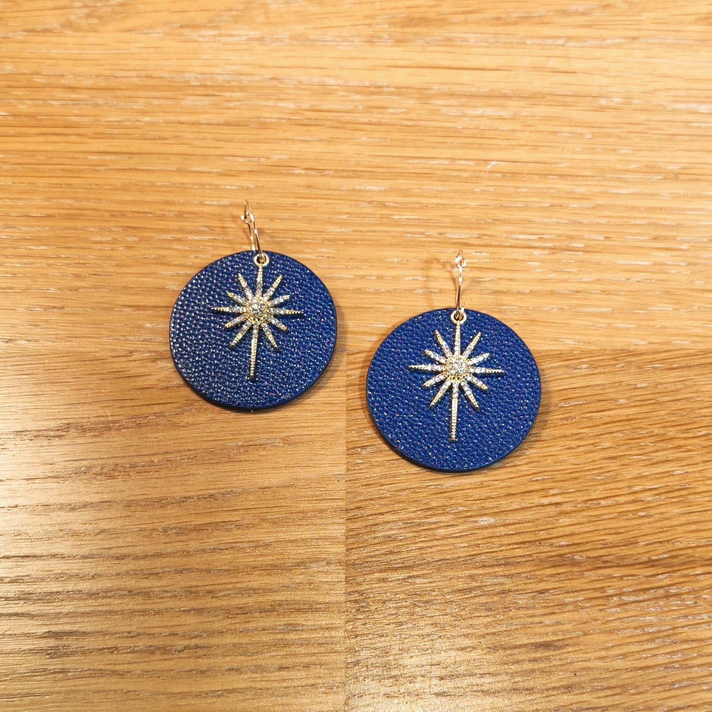Boucle d'oreilles Cuir - L'Etoile - moyen