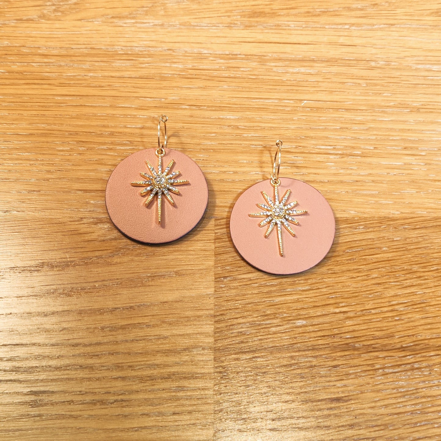 Boucle d'oreilles Cuir - L'Etoile - moyen