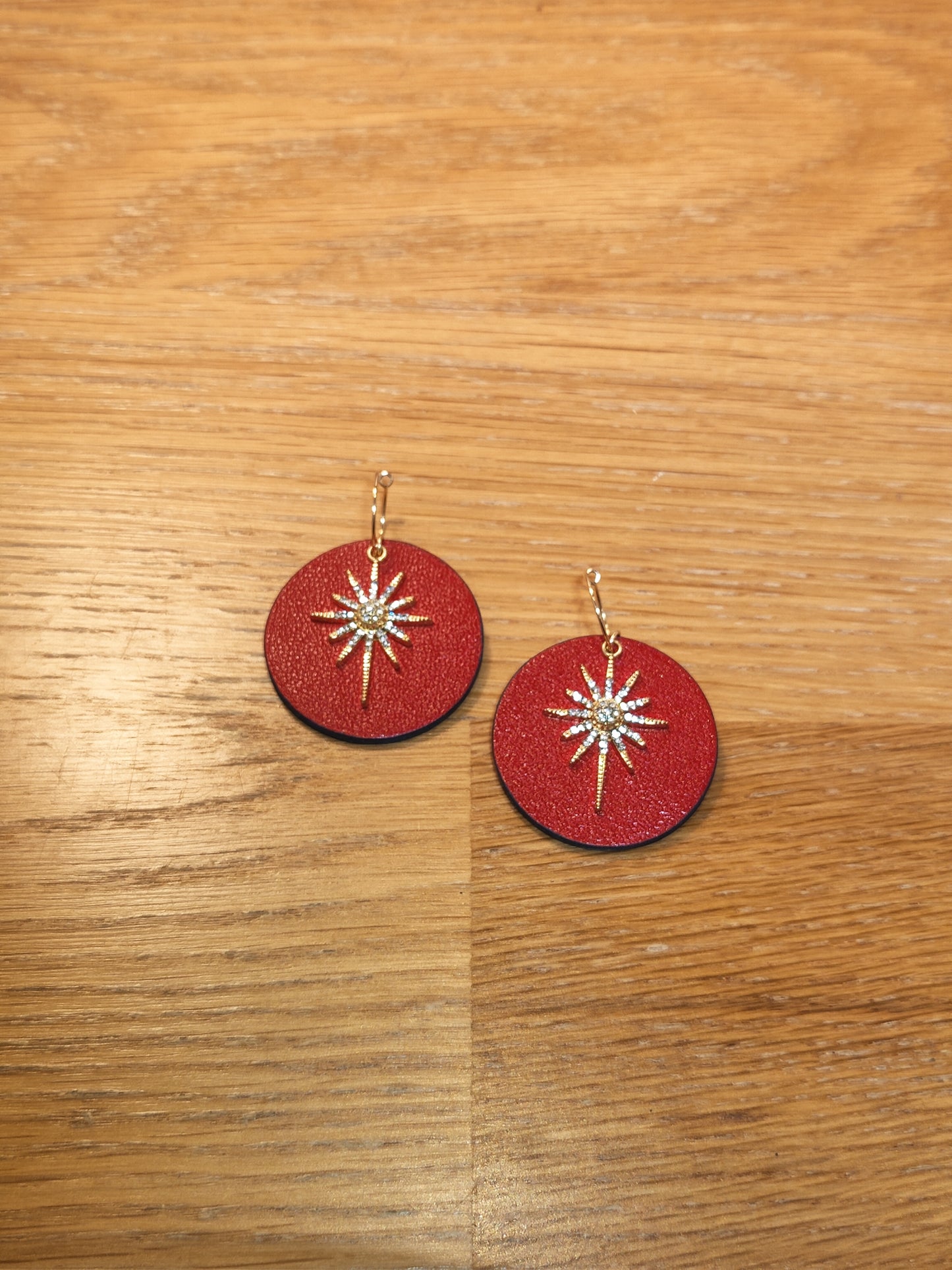 Boucle d'oreilles Cuir - L'Etoile - moyen