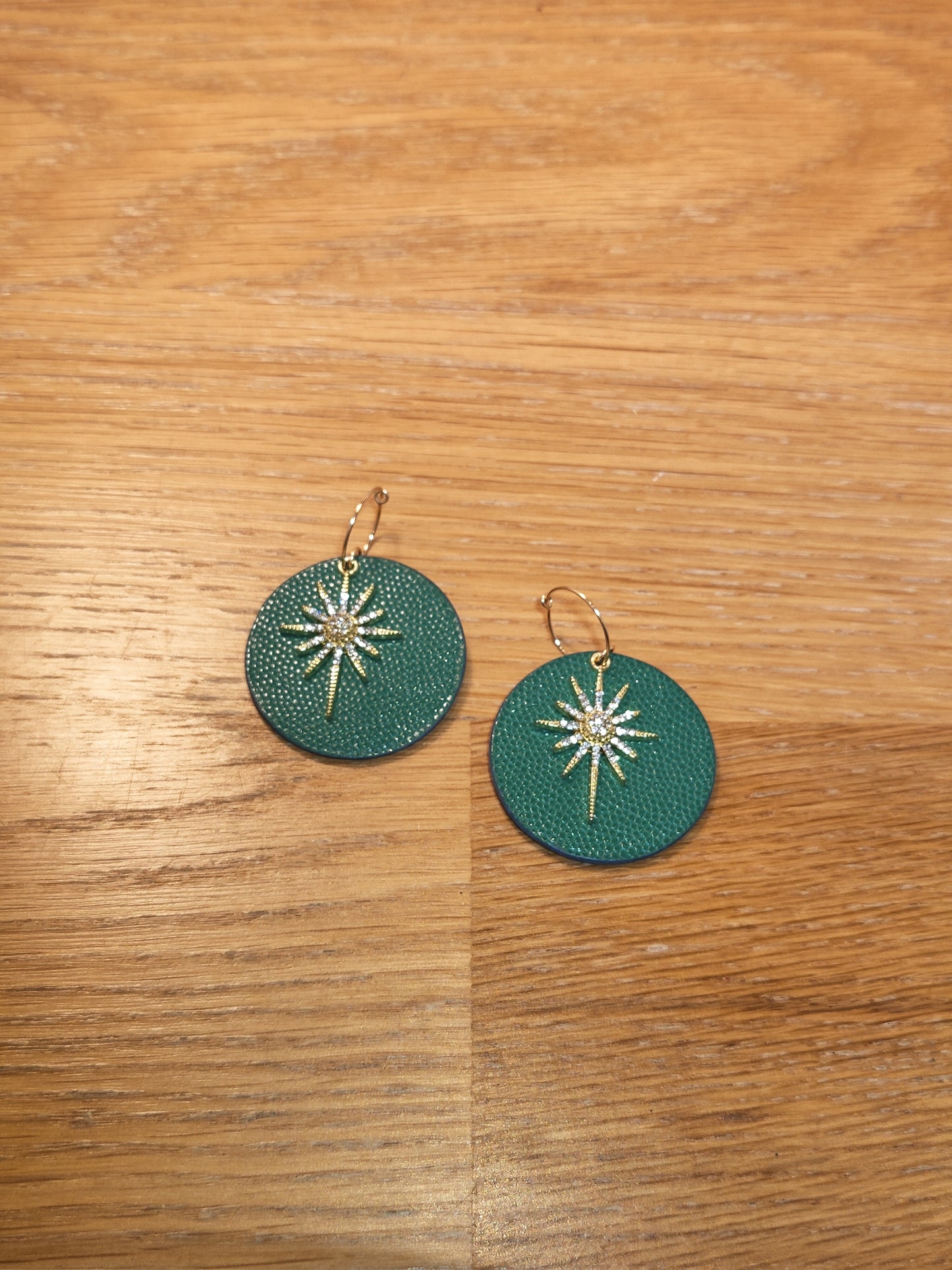 Boucle d'oreilles Cuir - L'Etoile - moyen