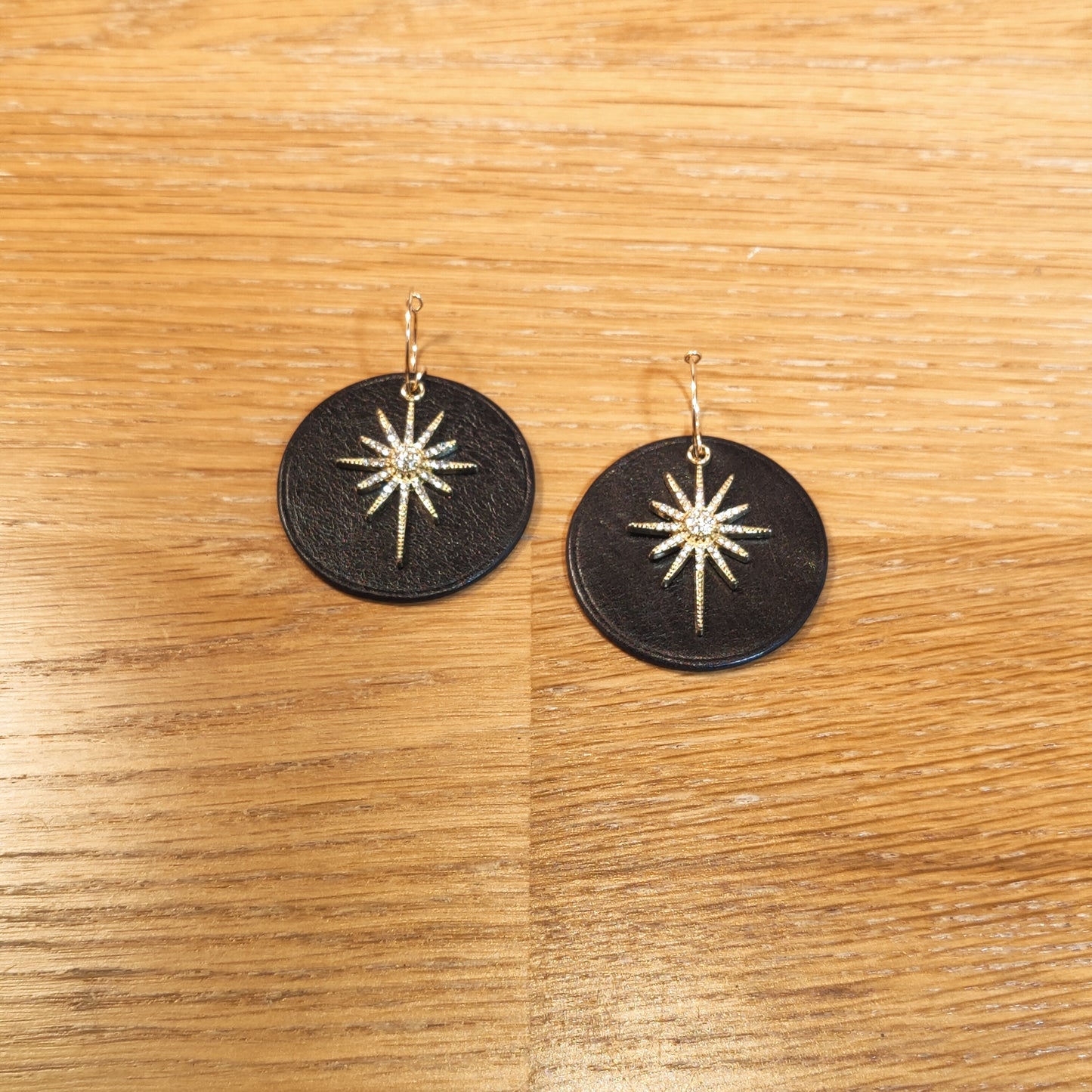 Boucle d'oreilles Cuir - L'Etoile - moyen