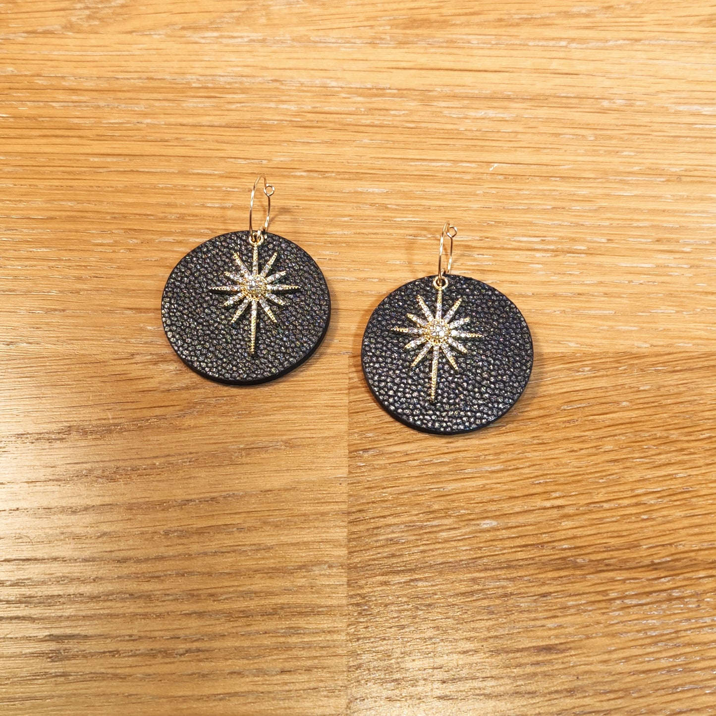 Boucle d'oreilles Cuir - L'Etoile - moyen