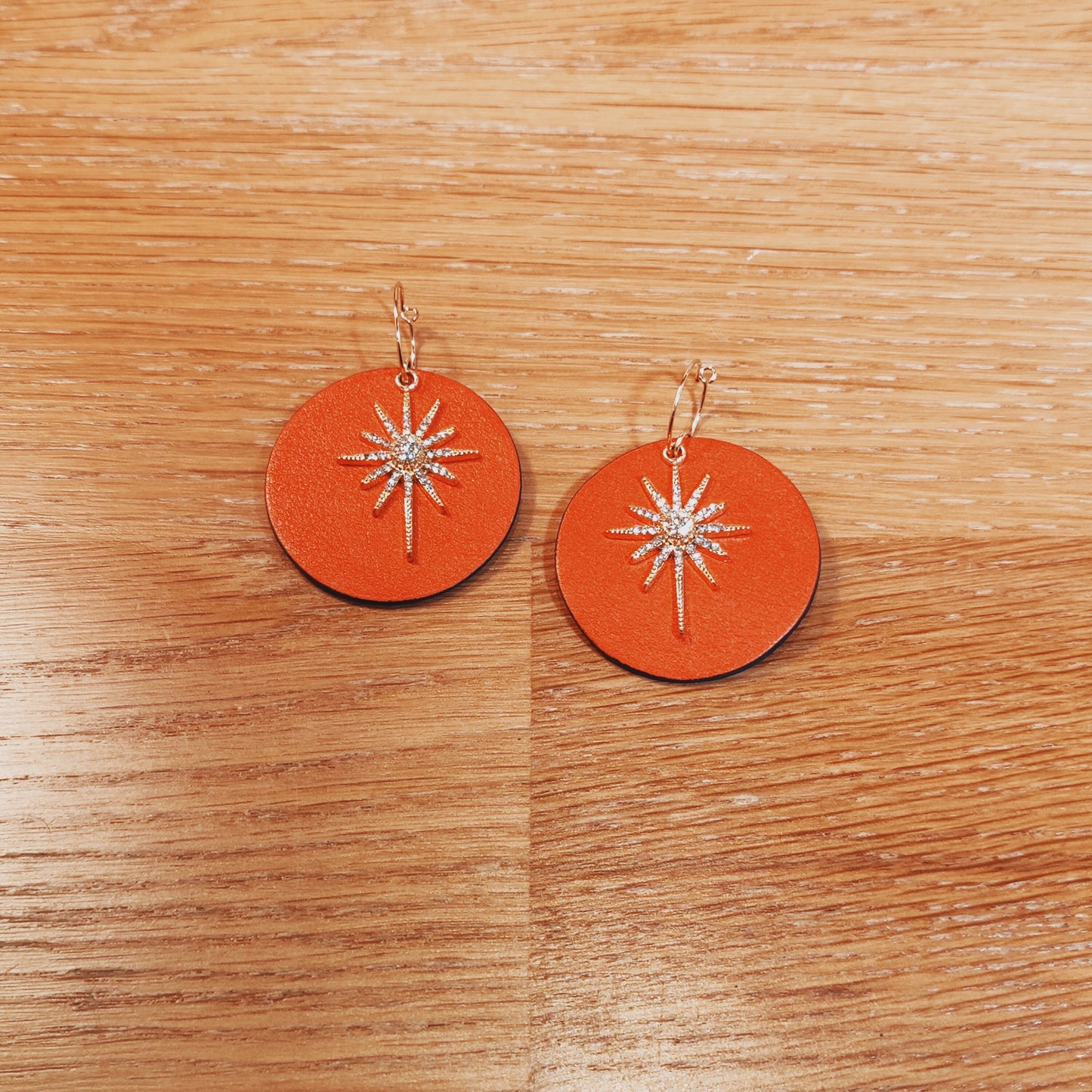 Boucle d'oreilles Cuir - L'Etoile - moyen