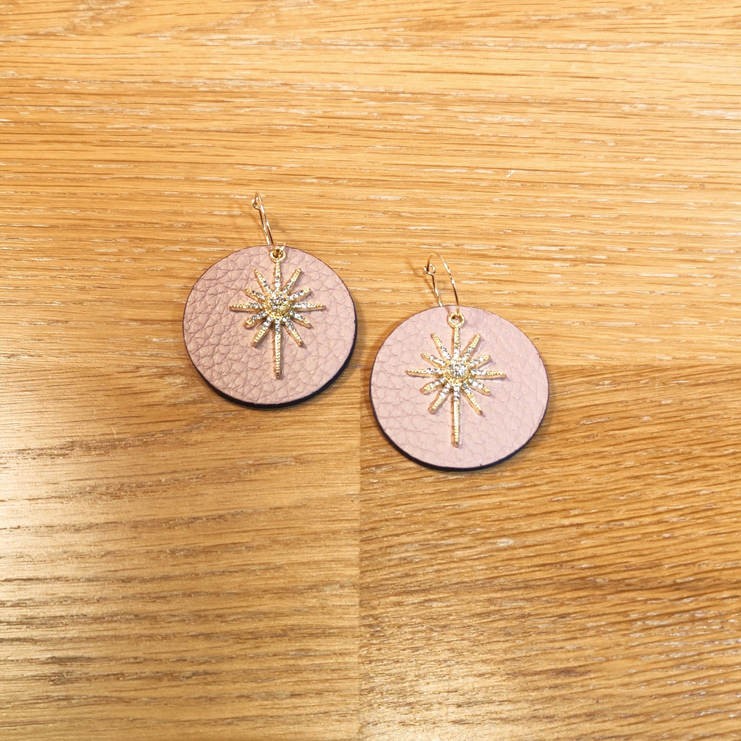 Boucle d'oreilles Cuir - L'Etoile - moyen