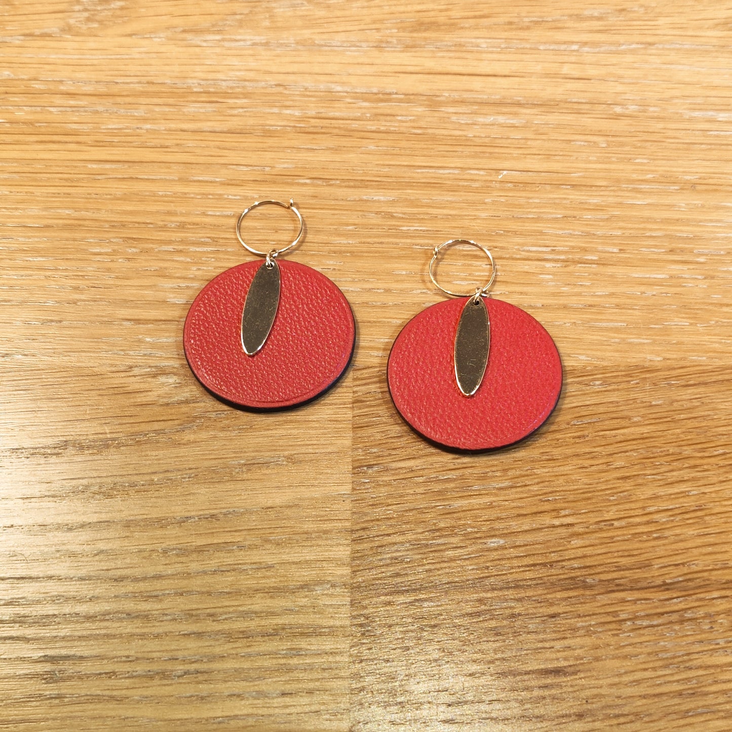 Boucles d'oreilles en cuir - Elancée