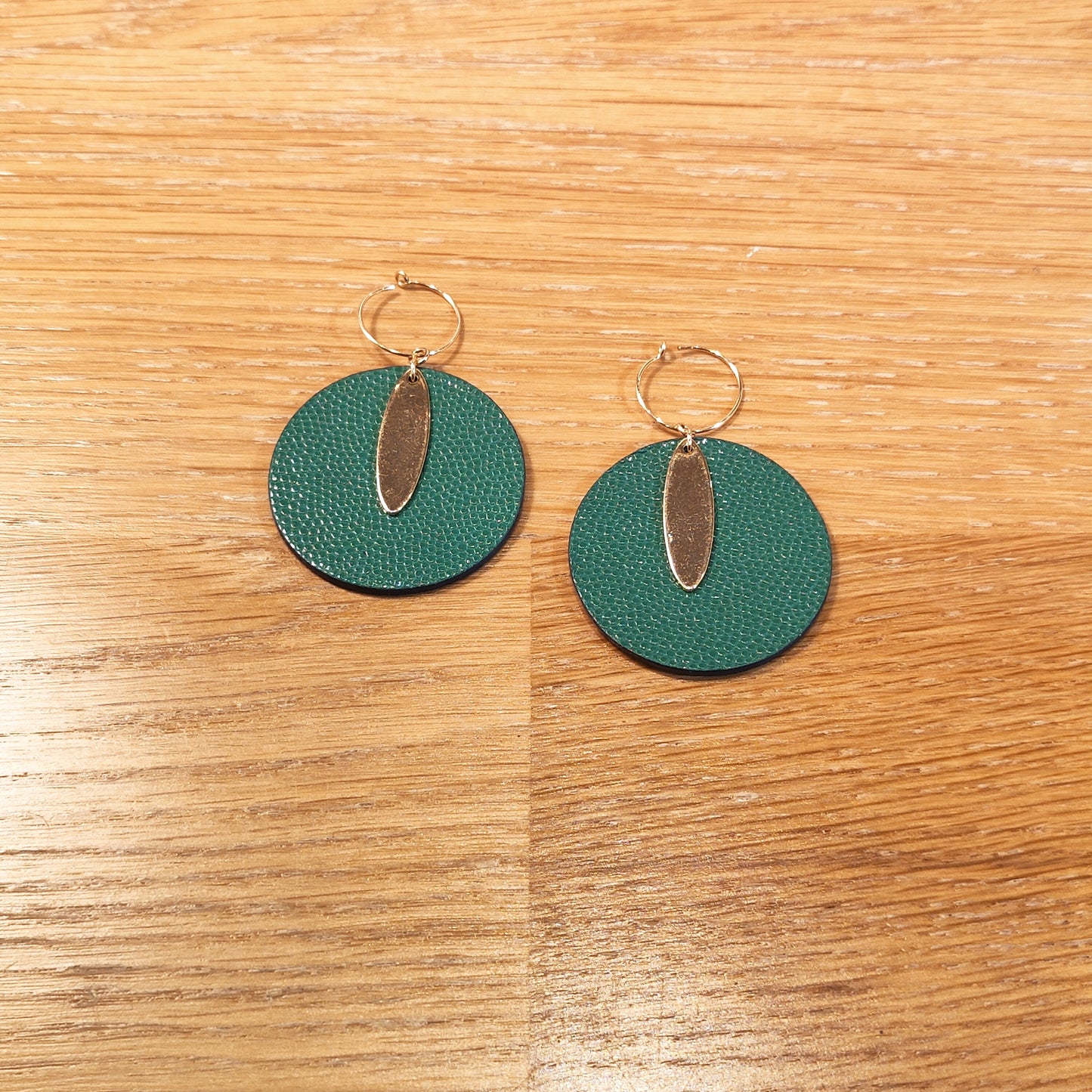 Boucles d'oreilles en cuir - Elancée