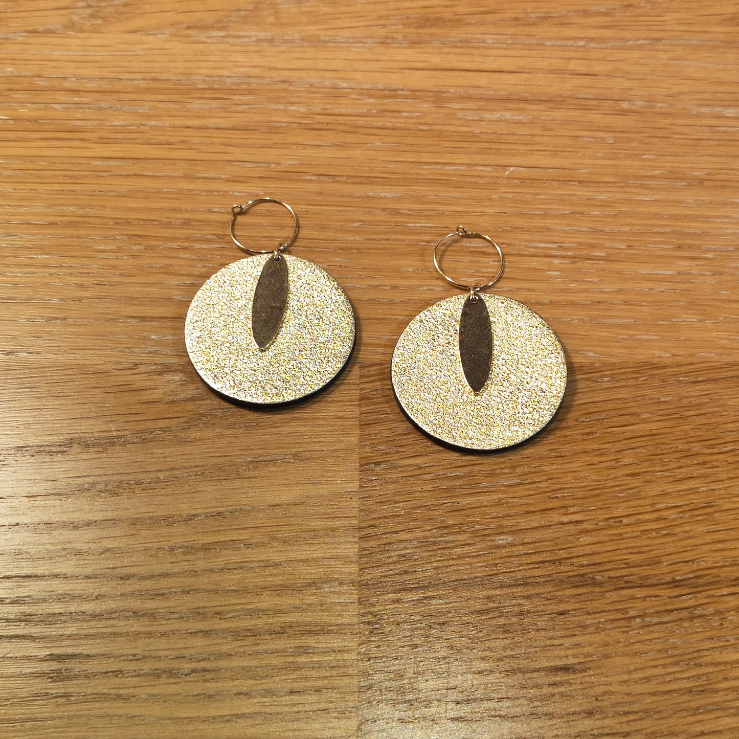 Boucles d'oreilles en cuir - Elancée