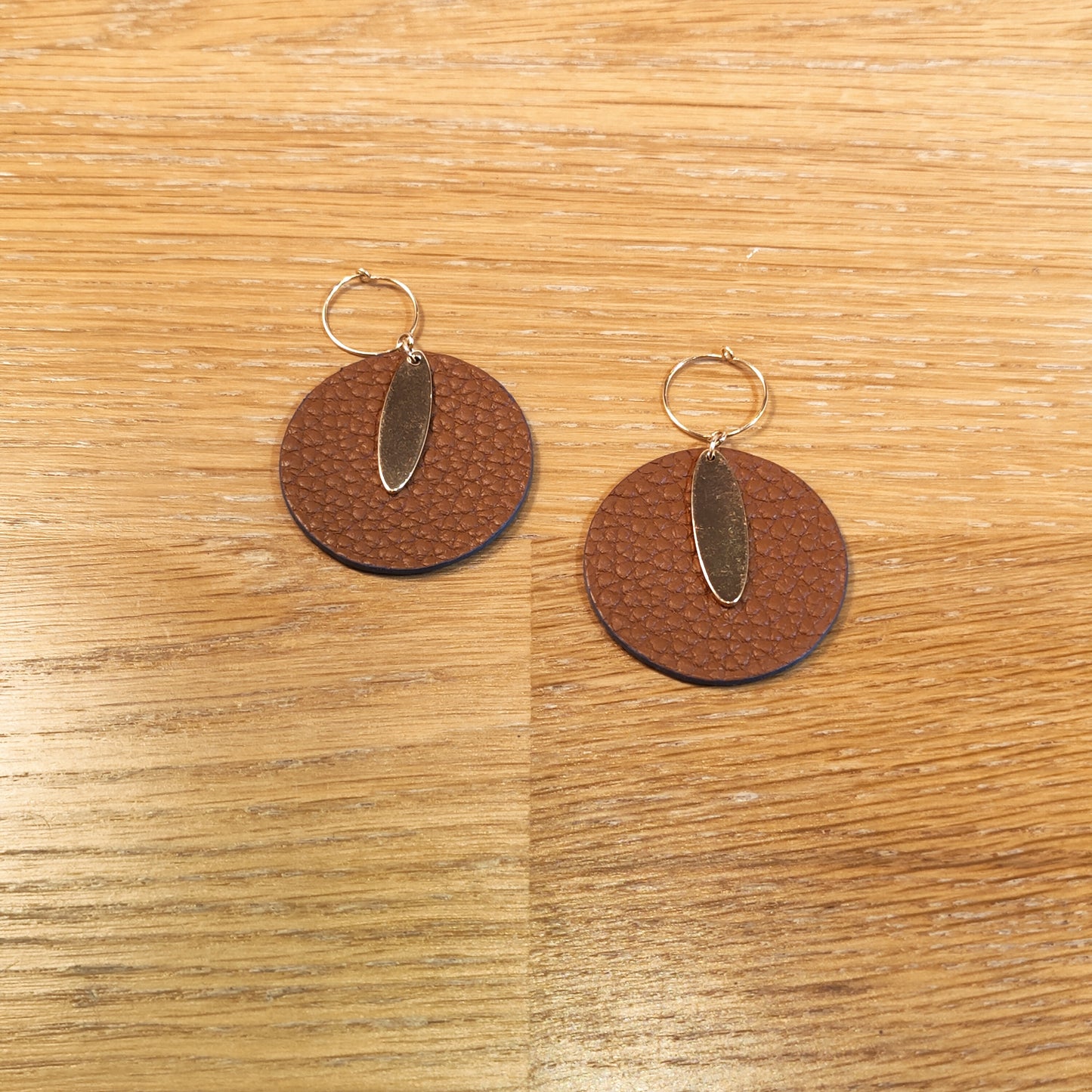 Boucles d'oreilles en cuir - Elancée