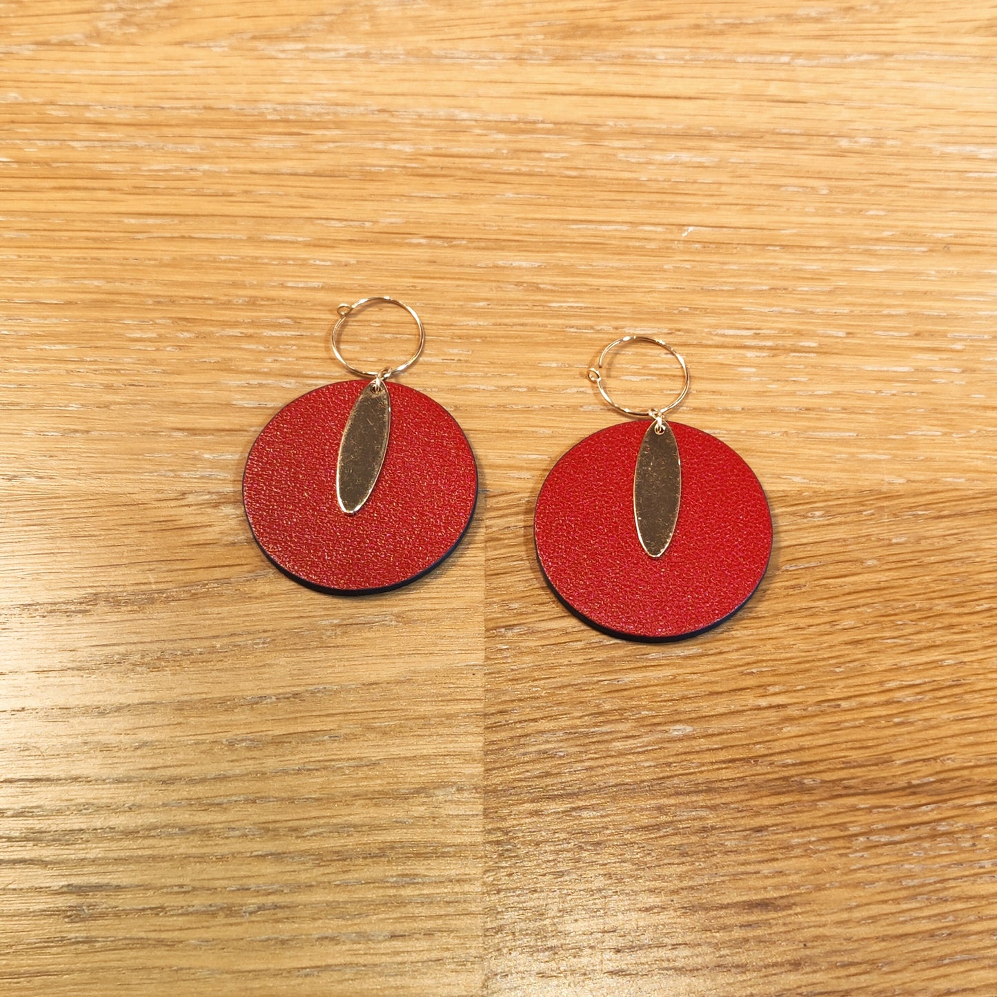 Boucles d'oreilles en cuir - Elancée