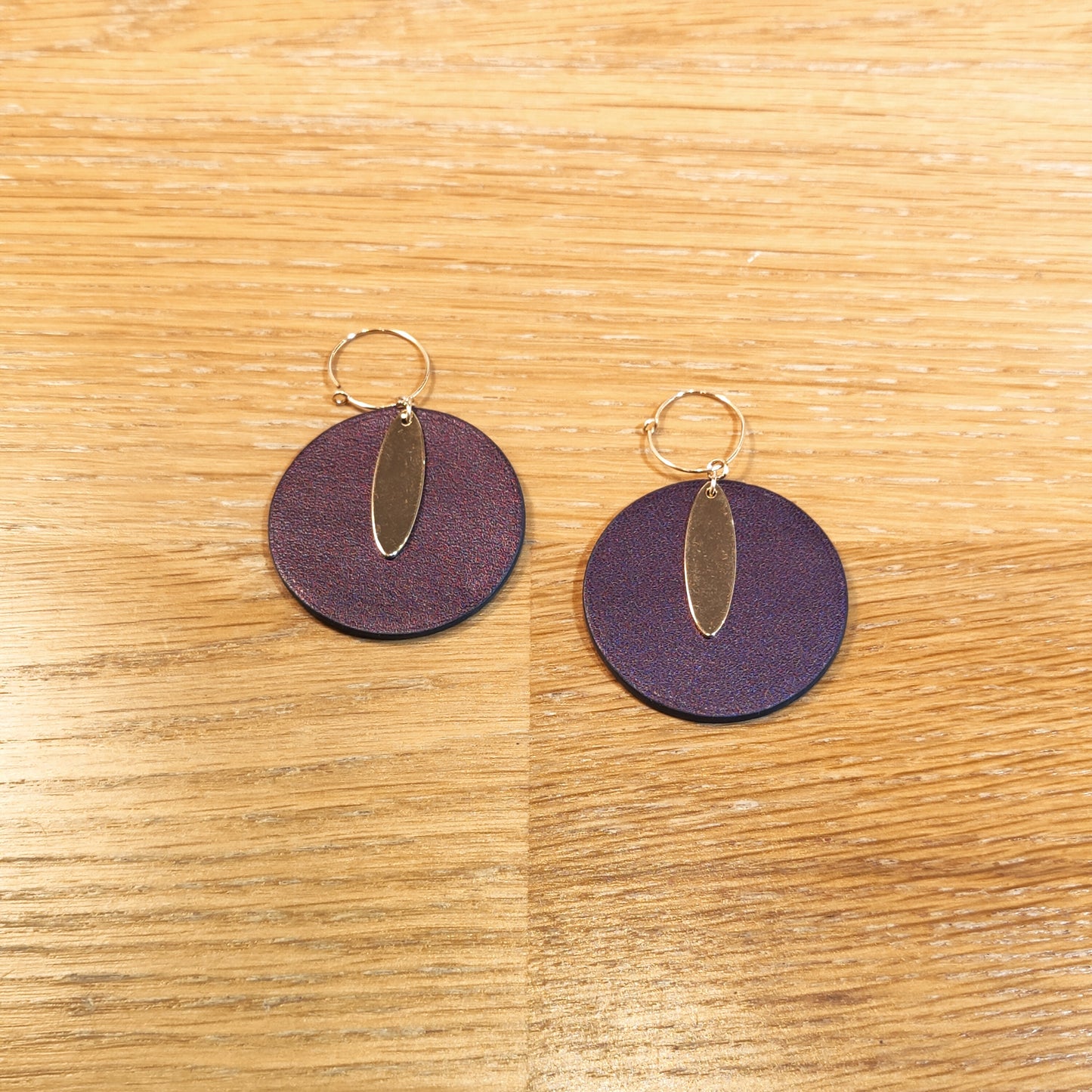 Boucles d'oreilles en cuir - Elancée