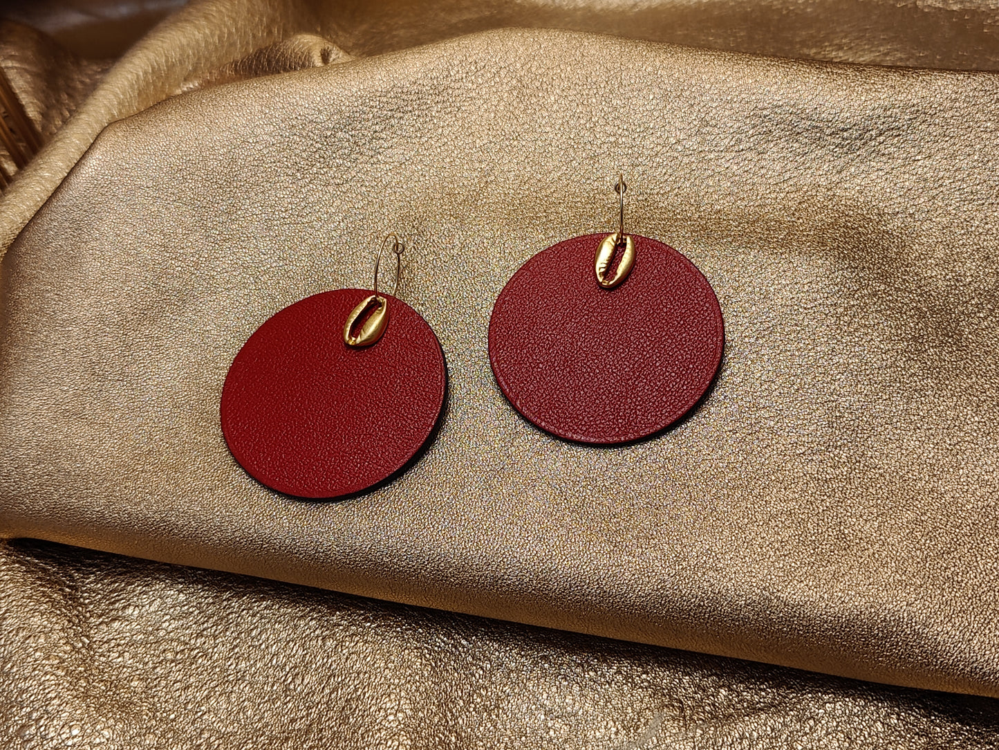 Leather earrings - Abondance J'Ecoute
