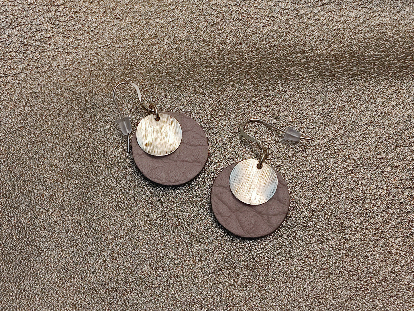 Leather Earrings - Crowned