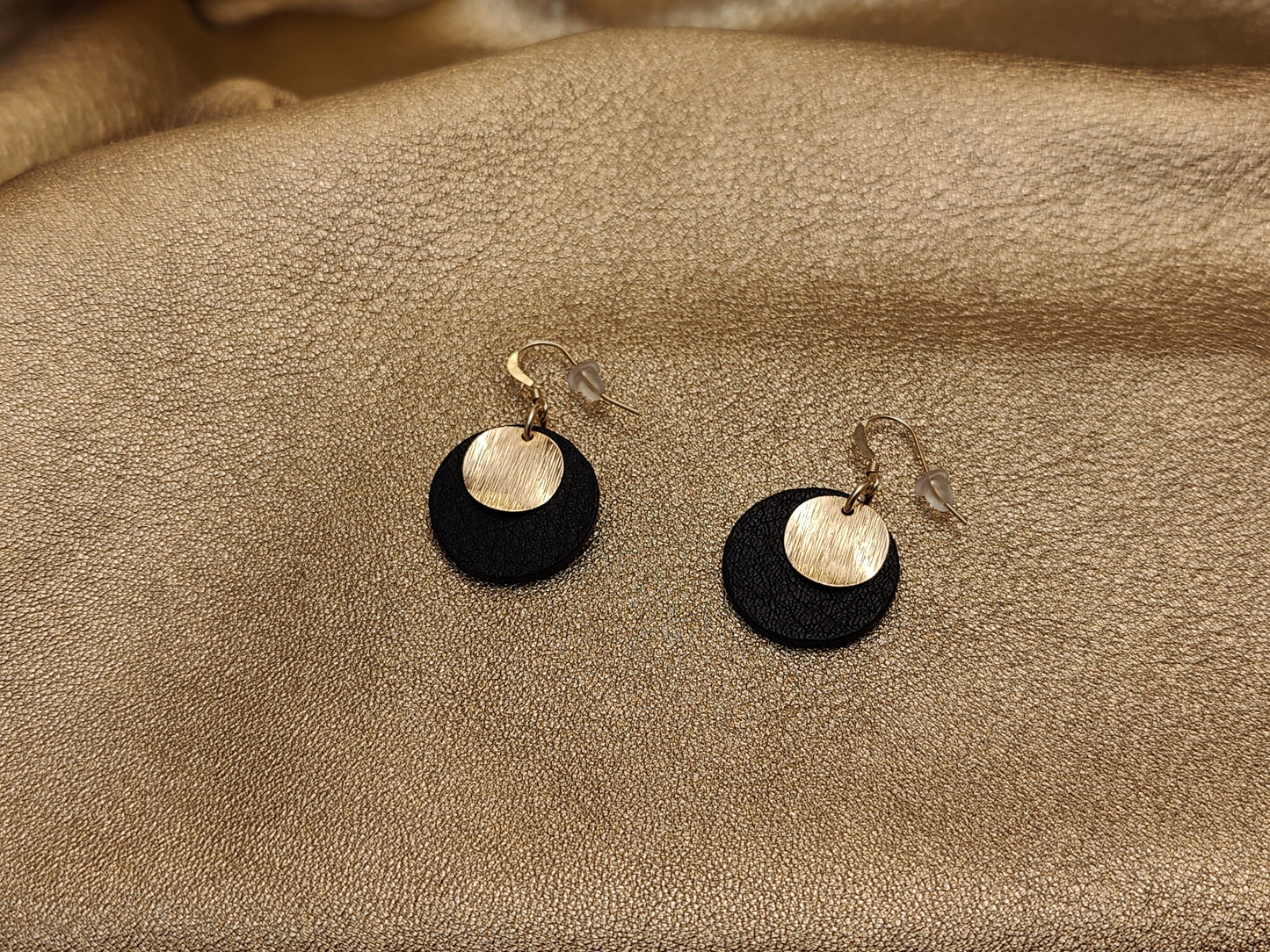 Leather Earrings - Crowned