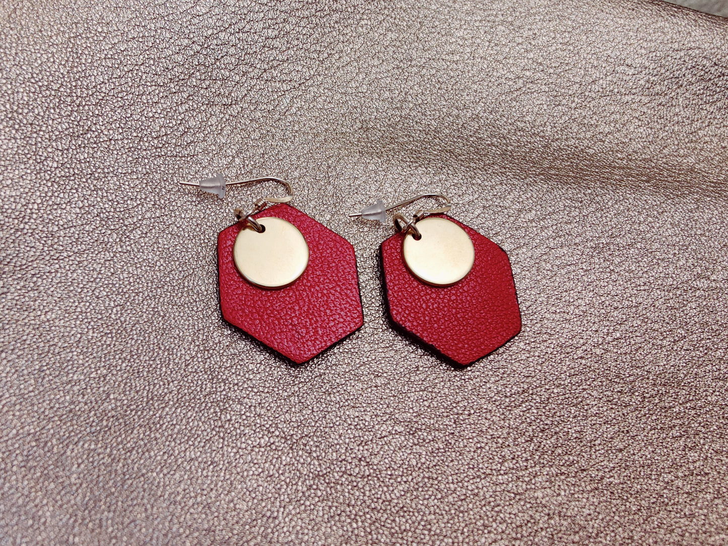 Boucles d'oreilles en cuir - Amphore