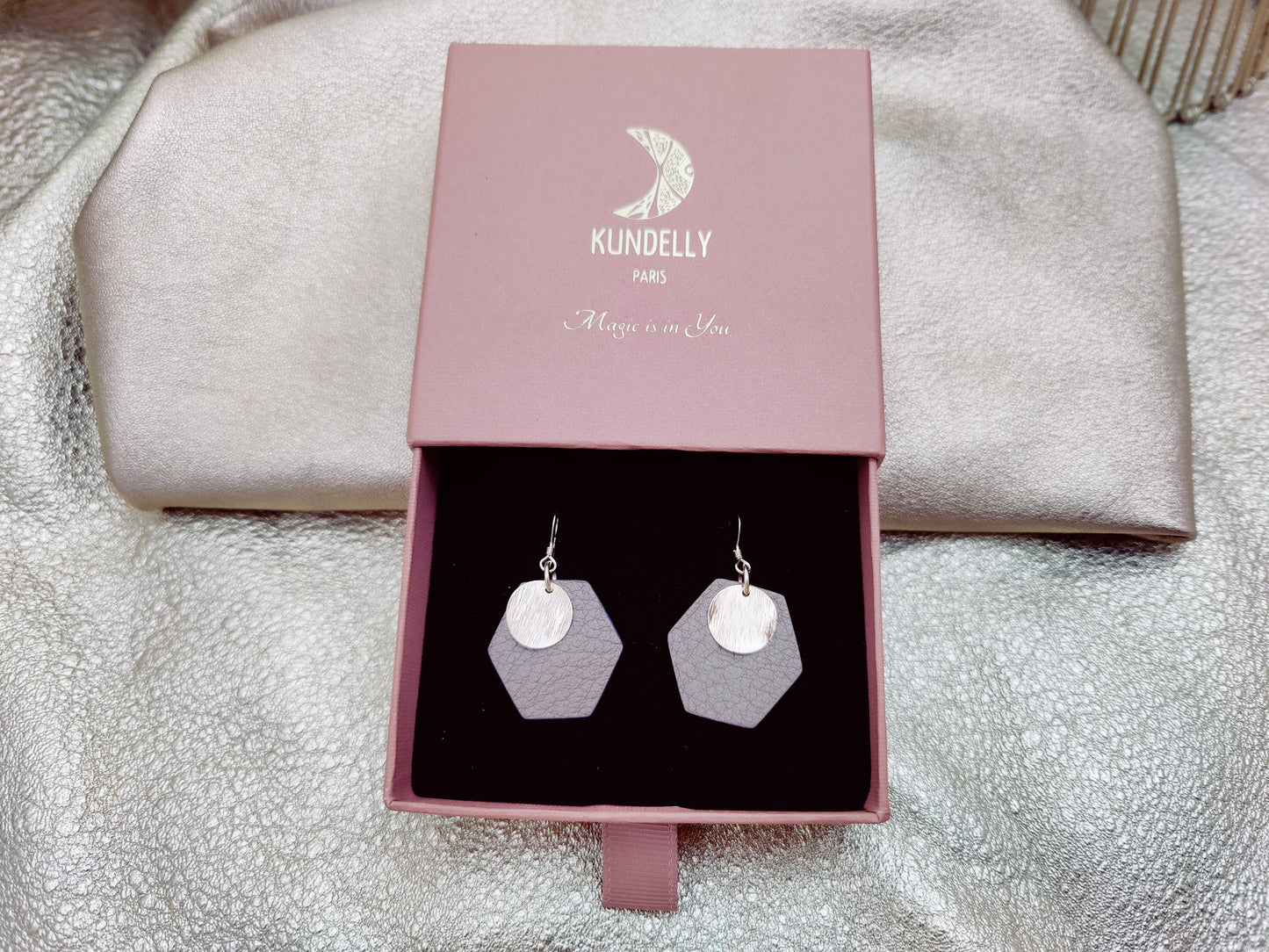 Boucles d'oreilles en cuir - Amphore