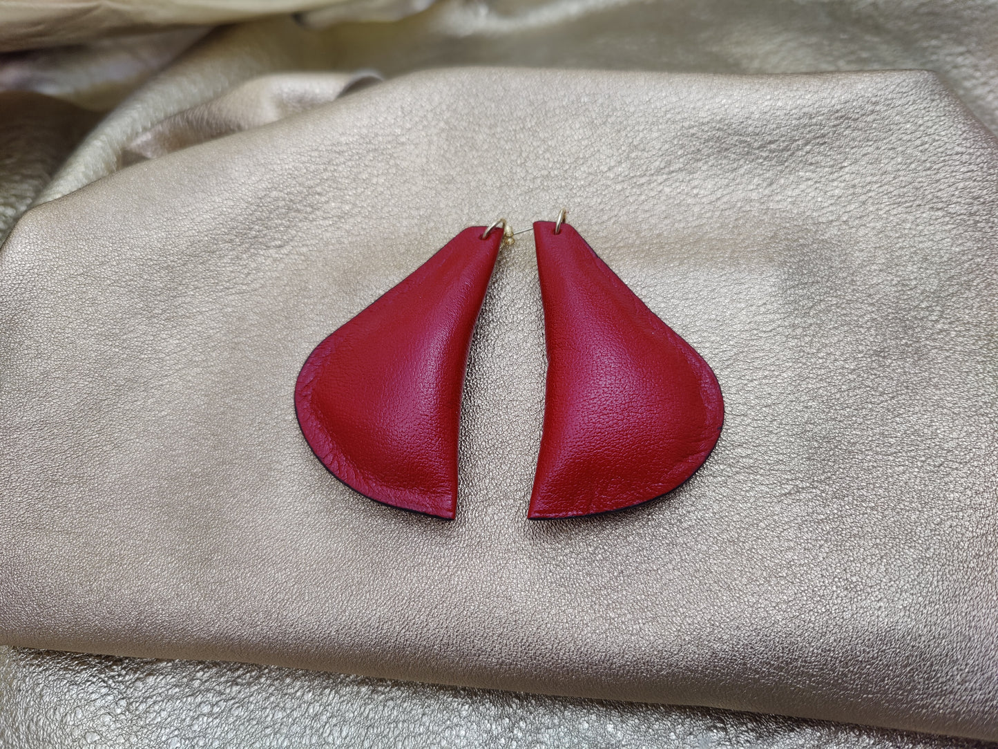 Leather earrings - Large model - Fertile