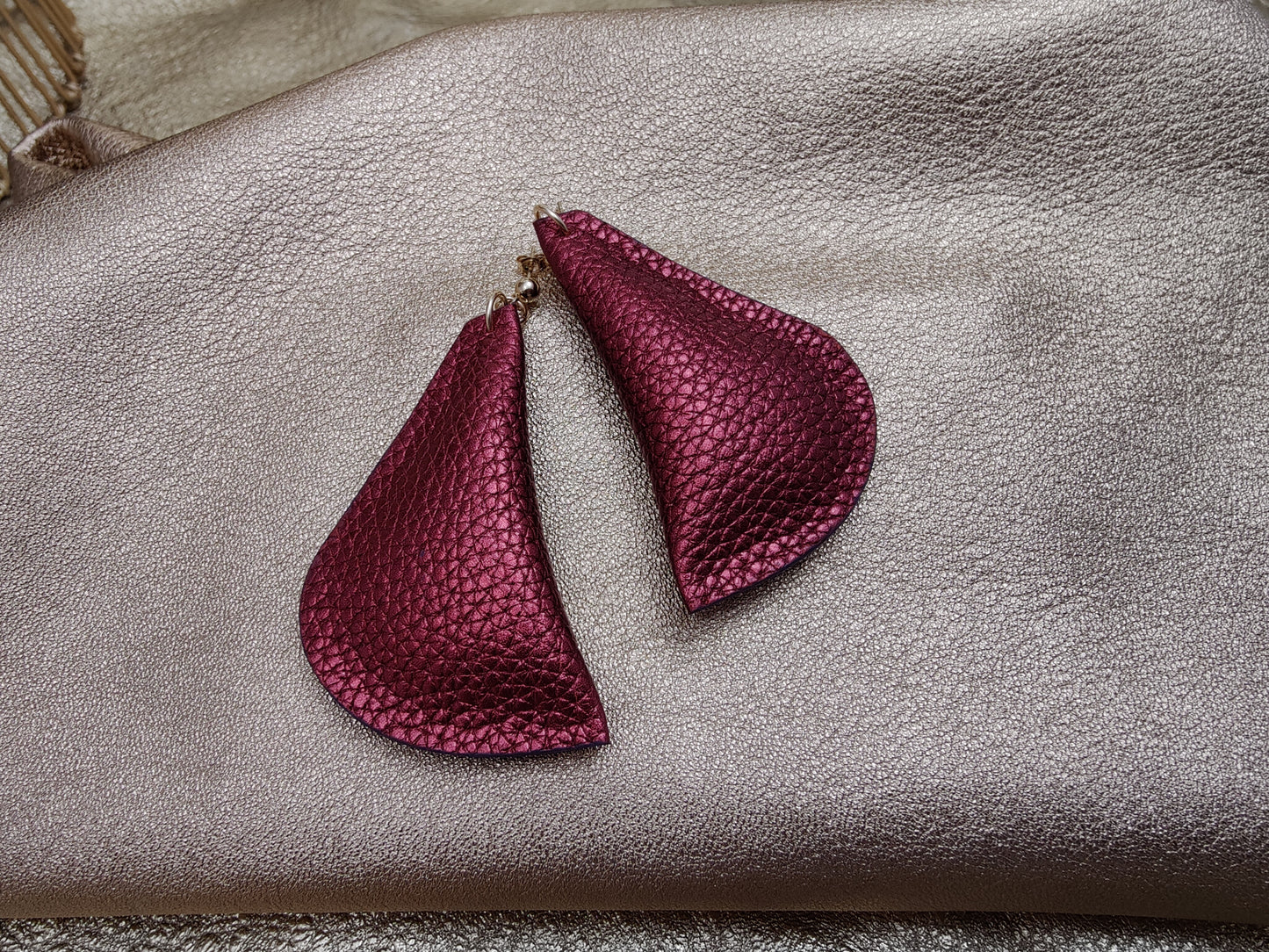 Leather earrings - Large model - Fertile