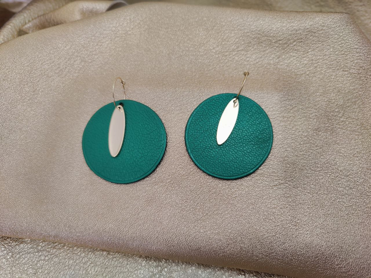 Boucles d'oreilles en cuir - Elancée