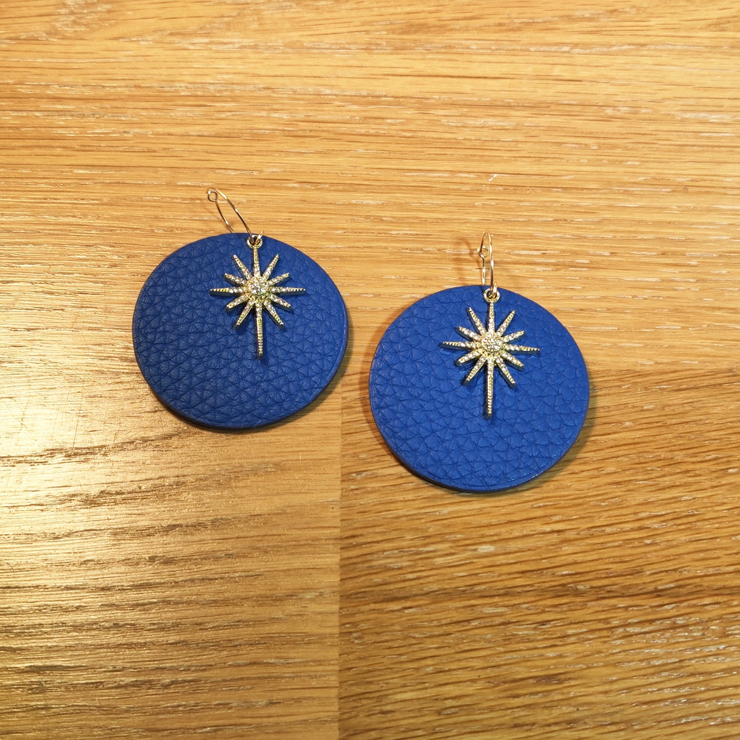 Leather earrings - L'Etoile - large model