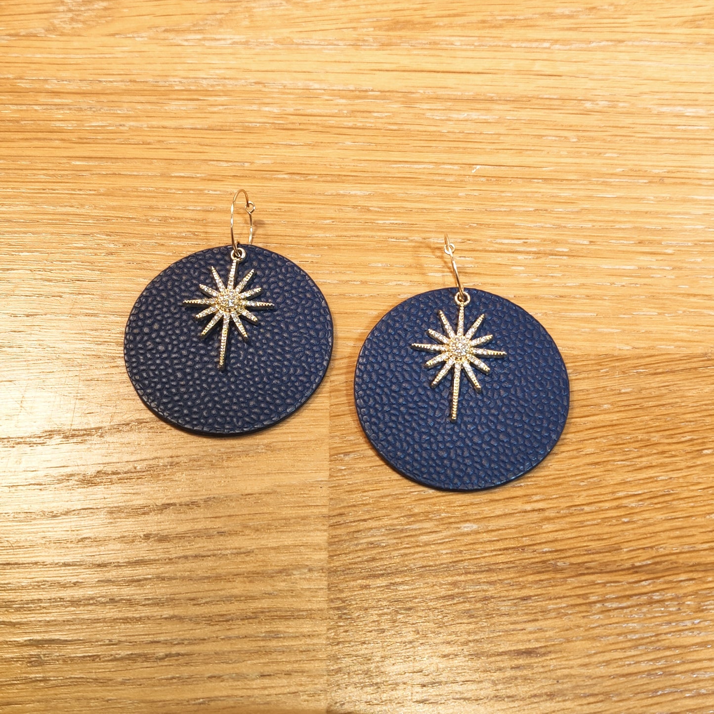 Leather earrings - L'Etoile - large model
