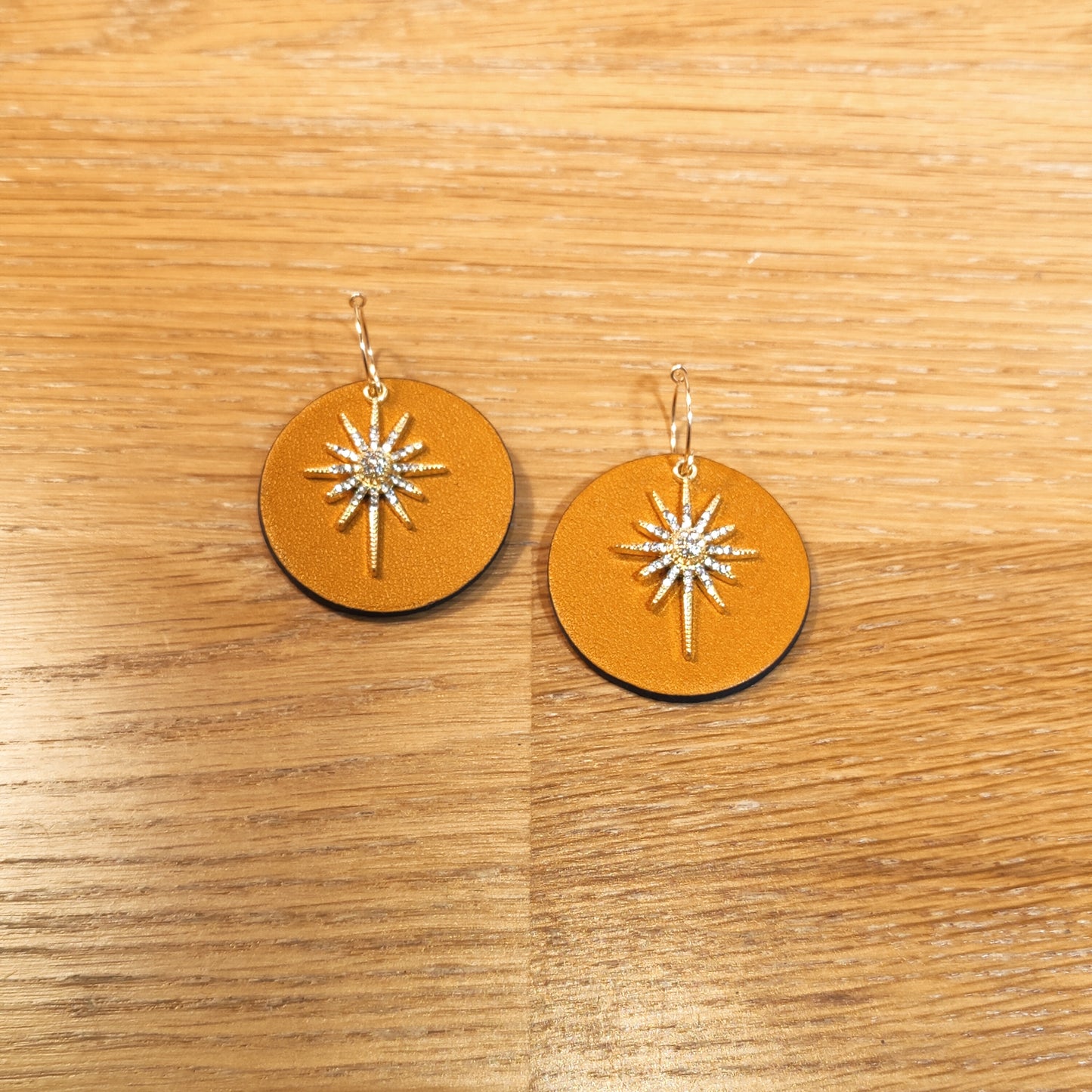 Boucle d'oreilles Cuir - L'Etoile - moyen
