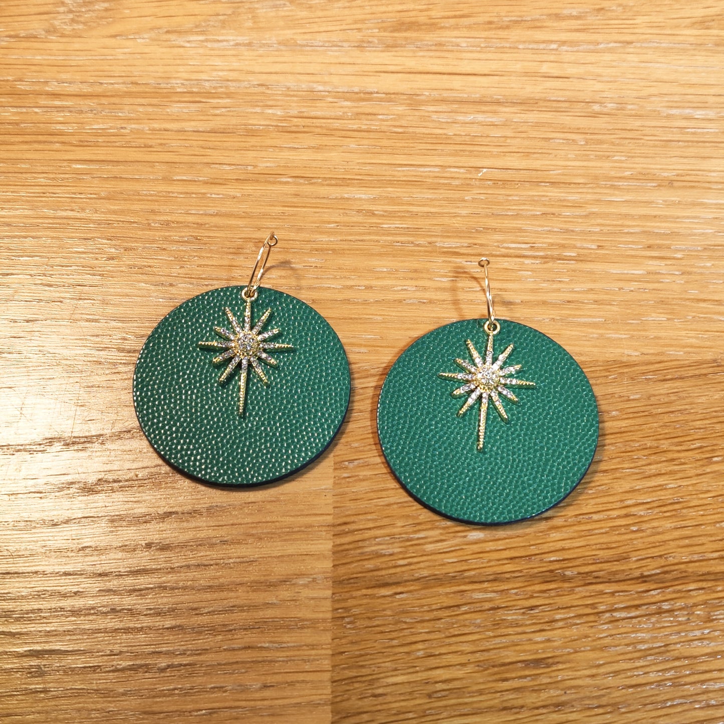 Leather earrings - L'Etoile - large model