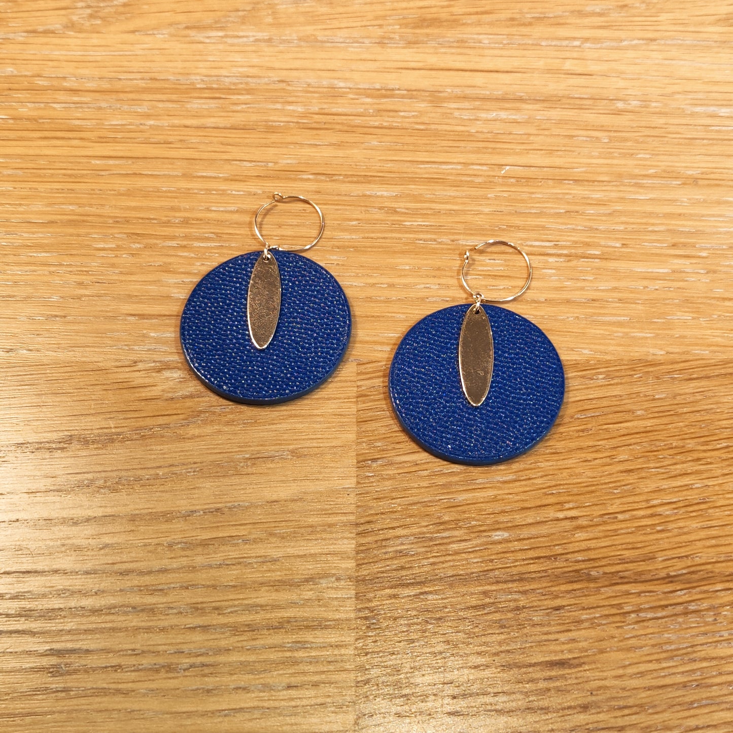 Boucles d'oreilles en cuir - Elancée