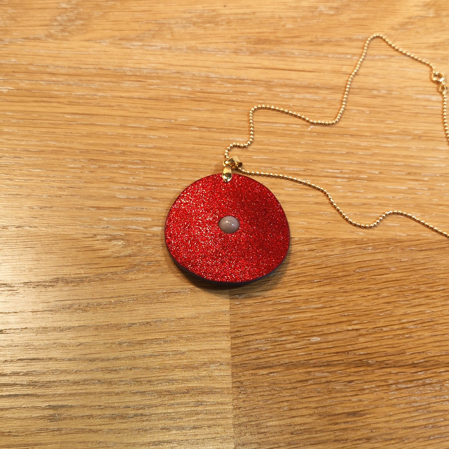 Pendentif en cuir - Grand modèle - Au Centre