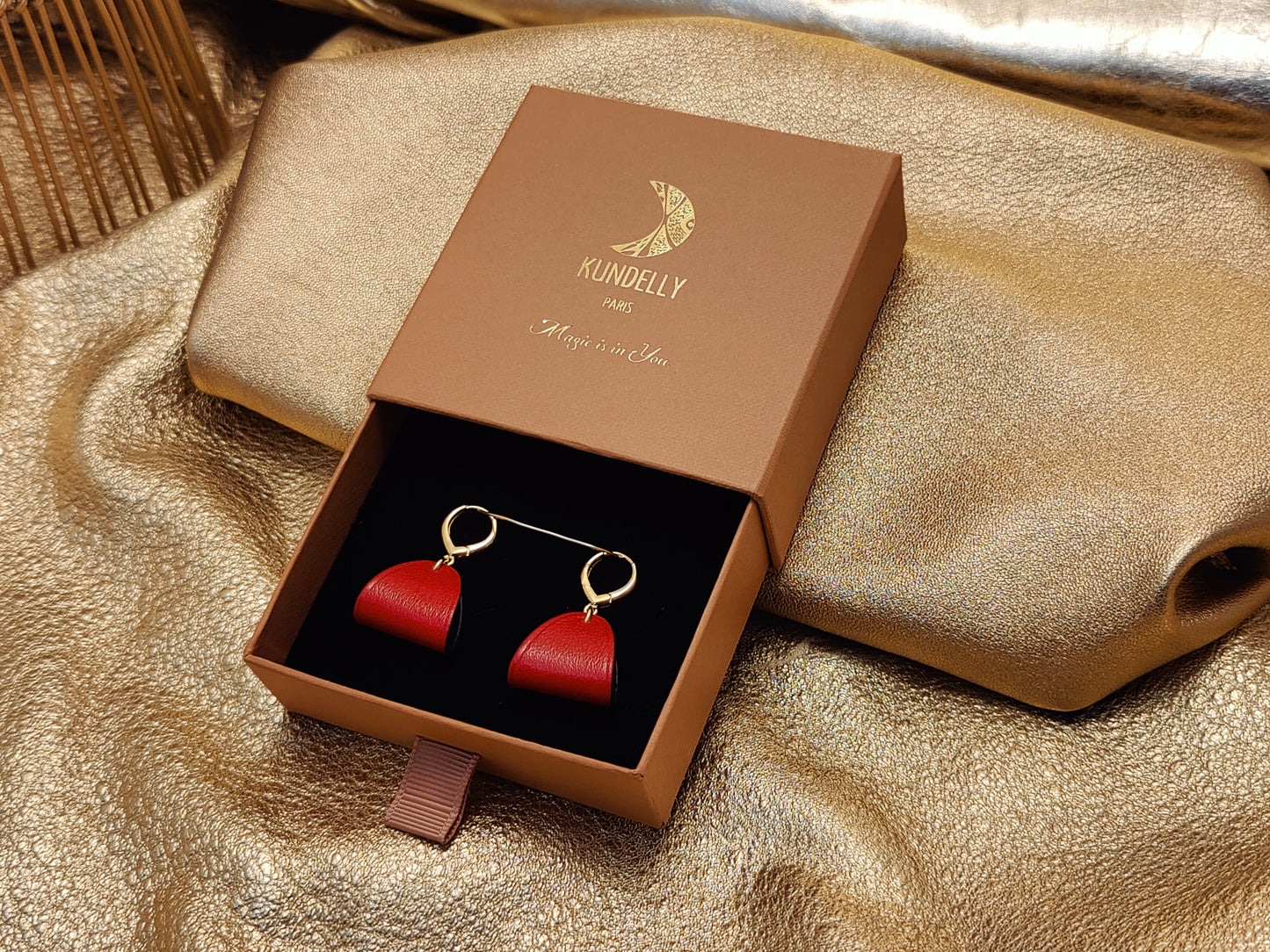 Boucle d'oreille Cuir - Finesse