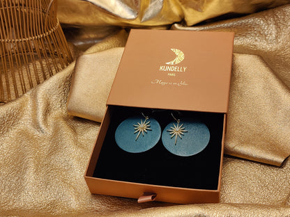 Leather earrings - L'Etoile - large model