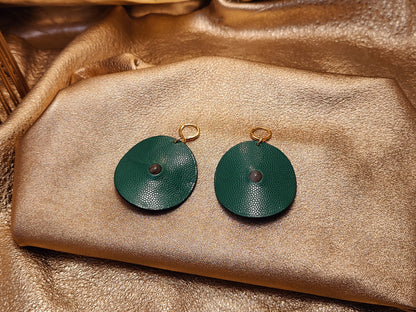 Boucle d'oreille en cuir Grand modèle - Au Centre