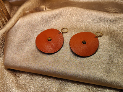Boucle d'oreille en cuir Grand modèle - Au Centre