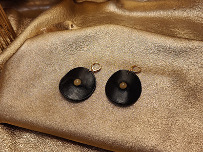 Boucle d'oreille en cuir Grand modèle - Au Centre