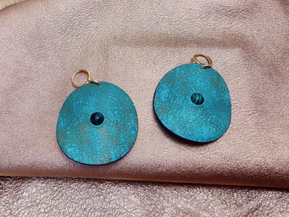 Boucle d'oreille en cuir Grand modèle - Au Centre