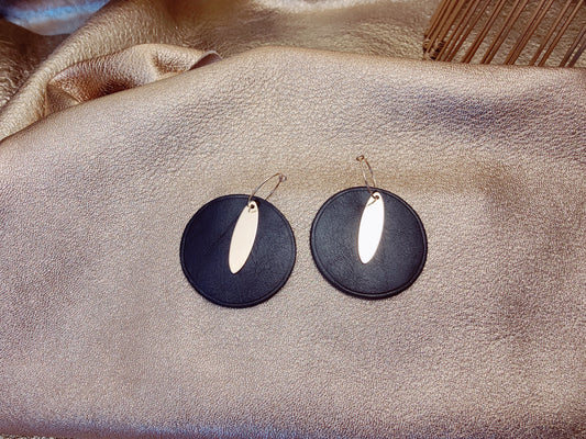 Boucles d'oreilles en cuir - Elancée