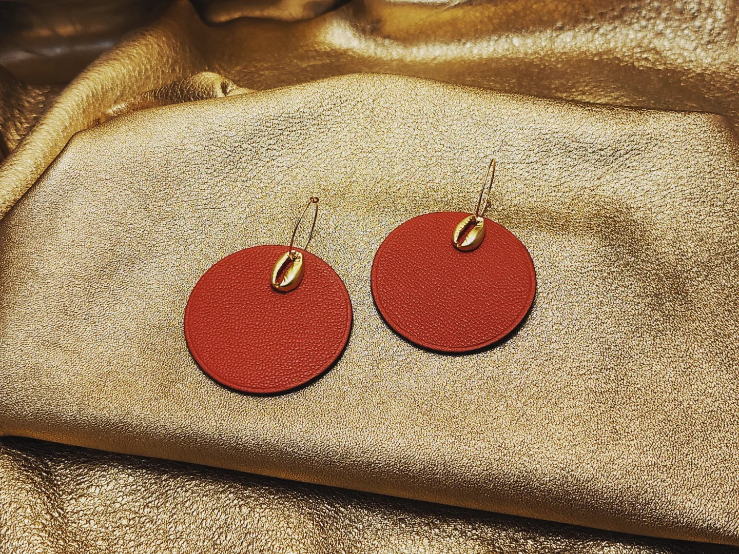 Leather earrings - Abondance J'Ecoute